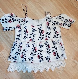 Off the shoulder floral top